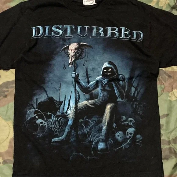 Disturbed‎ band tee y2k Hanes Heavyweight - Picture 2 of 8